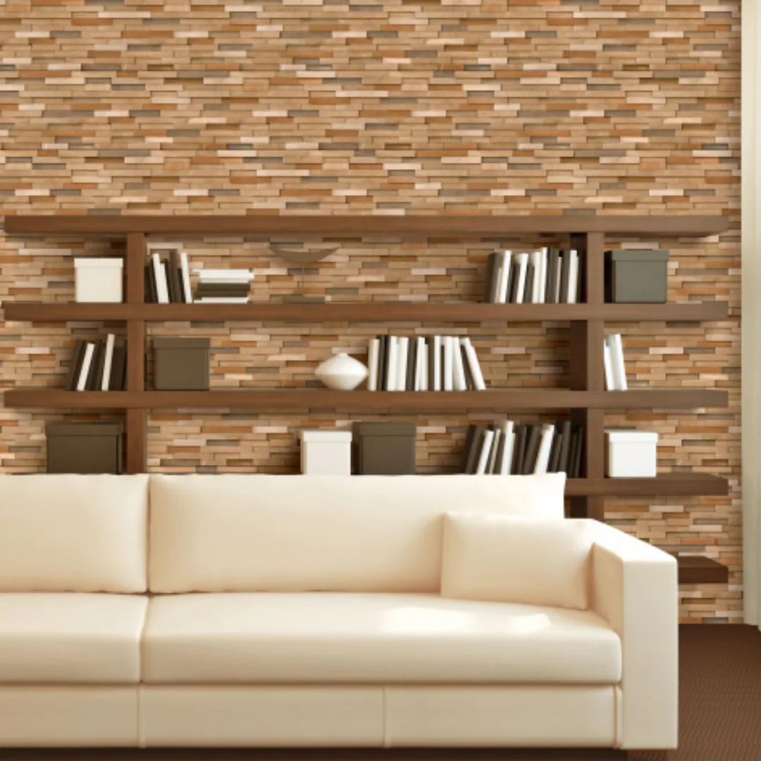 Exotica Veleta Brown Metrix, stone-pattern wall tile for exterior walls